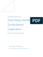 Solar Energy Modeling For Residential Applications GRITS 7 28 2016