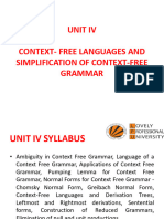 CSE322 #Automata Full Unit - 4 Context Free Languages (@rajkumar)