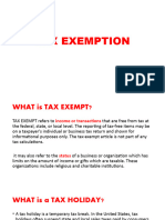 Tax Exemption