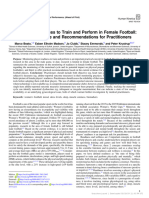 Monitoring Readiness To Train and Perform in Female Football