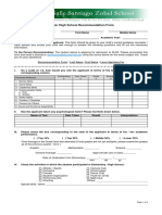 DLSZ SHS Recommendation Form AY 2022 2023