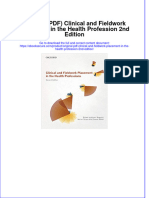 Ebook Download (Original PDF) Clinical and Fieldwork Placement in The Health Profession 2nd Edition All Chapter