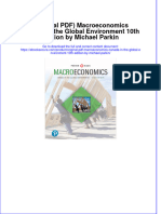 Ebook Download (Original PDF) Macroeconomics Canada in The Global Environment 10th Edition by Michael Parkin All Chapter