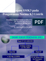 Pelaksanaan K3 Listrik Dalam SMK3