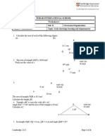 WS - 4 - QP - Cambridge - X - Math - Scale Drawings, Bearings and Trigonometry