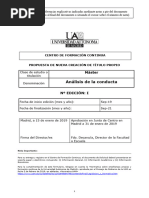 I.1.11. Acuerdo 11 Pleno 302 de 25-03-19 Por El Que Se Aprueba La Creación Del Título Propio de Máster en Análisis de La Conducta.