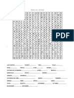 Sopa de Letras Las Semanas