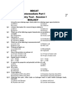 MDCAT Test 1 A