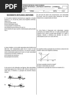 Física - 1° Ano - MRU - 11 Questões