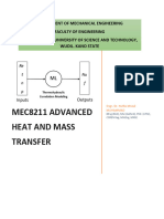 MEC8211 ADVANCED hEAT AND mASS TRANSFER Lectyre Note