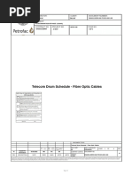 Telecom Drum Schedule of Fiber Optic Cables