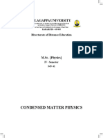 PG M.sc. Physics 345 41 MSC (Physics) Semester IV - Condensed Matter Physics CRC 2843