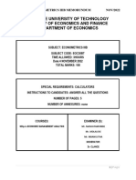 Econometrics Iiib Memorundum