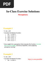 In-Class Exercise Solutions - Perceptrons