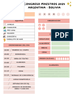 Cronograma Congreso Maestros Bolivia 2024