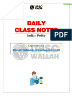 Indian Polity 11 Daily Class Notes (Sankalp (UPSC 2024) )