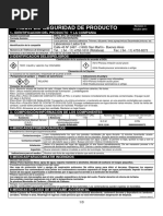 Hoja de Seguridad de Producto: 1 - Identificacion Del Producto Y La Compañia