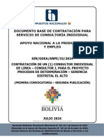 (Primera Convocatoria - Segunda Publicación) : Estado Plurinacional de Bolivia