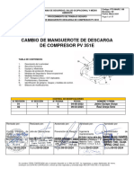 PTS Marc 199 Cambio Manguerote Descarga de Compresor PV 351e