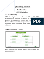 Operating System: CPU Scheduling