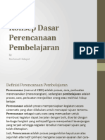 Konsep Dasar Perencanaan Pembelajaran