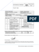 Solicitud de Constancias y Certificados Código Página: Información Personal