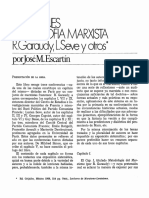 Escartín, J M, Reseña de Gauaudy, Seve y Otros, Lecciones de Filosofía Marxista