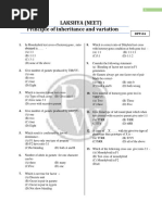 Principles of Inheritance and Variation DPP - 04