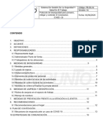 Protocolo de Bioseguridad para La Prevención Del Covid-19