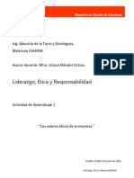 AA1 Los Valores Éticos de La Empresa