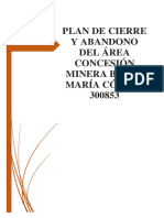 11.9. Plan de Cierre y Abandono Del Area