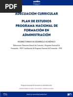 Plan de Estudios Administración UNEXCA