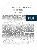 Personality and Language in Society by Firth 1950