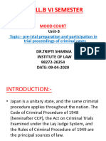 Pre-Trial Preparation and Participation in Trial Proceedings of Criminal Cases