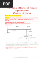 1.5.2 IGCSE Physics Notes Motion Forces Energy Turning Effects of Forces