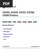 Lexmark Cs720 Cs725 Cs727 Cs728 c4150 SM