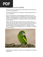 Tráfico de Aves en Perú