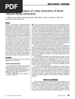 Larsen CM. Cyclic Fatigue Analysis of A New Generation of Nickel Titanium Rotary Instruments. JEndod 2009 35-401-403