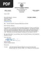 July 10 2024 Attorney Generals Statement Referral of SB 201