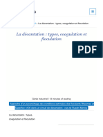 La Décantation - Types, Coagulation Et Floculation