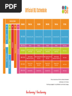 BLI Official Schedule