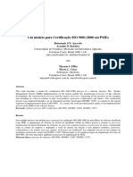 Um Modelo para Certificação Iso 9001:2000 em Pmes