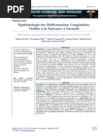 Epidemiologie Des Malformations Congenit