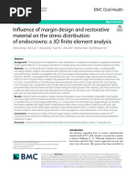 Influence of Margin Design and Restorative Material On The Stress Distribution of Endocrowns: A 3D Finite Element Analysis