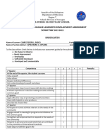 Homeroom Guidance Learner's Development Assessment