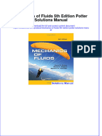 Full Download Mechanics of Fluids 5th Edition Potter Solutions Manual All Chapter 2024 PDF