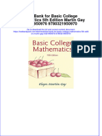 The Download Test Bank For Basic College Mathematics 5th Edition Martin Gay 0321950976 9780321950970 Full Chapter New 2024