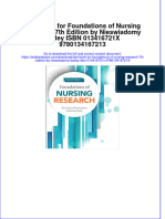 The Download Test Bank For Foundations of Nursing Research 7th Edition by Nieswiadomy Bailey ISBN 013416721X 9780134167213 Full Chapter New 2024