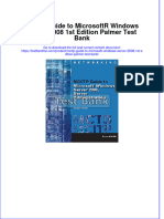 MCITP Guide To MicrosoftR Windows Server 2008 1st Edition Palmer Test Bank All Chapters