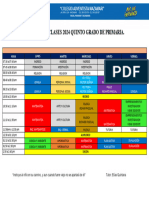 Horario de Clases 2024 Quinto Grado de Primaria Docente